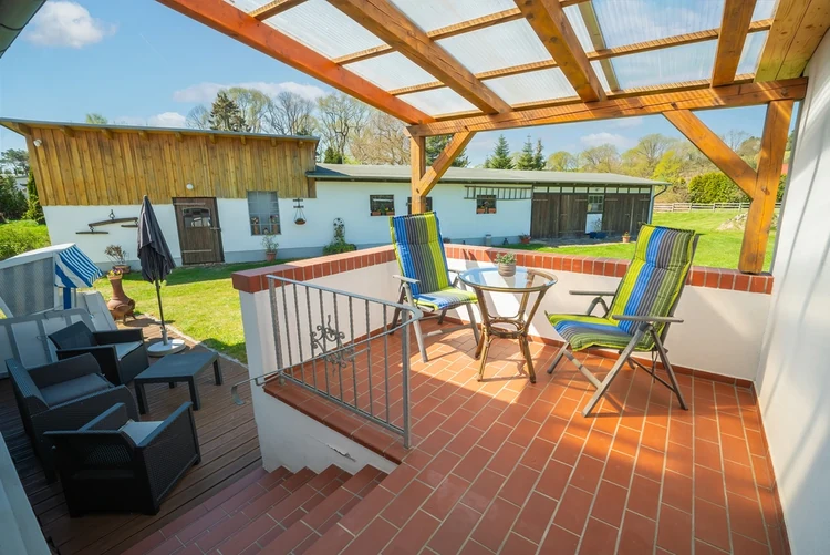 Terrasse am Ferienhaus Anna