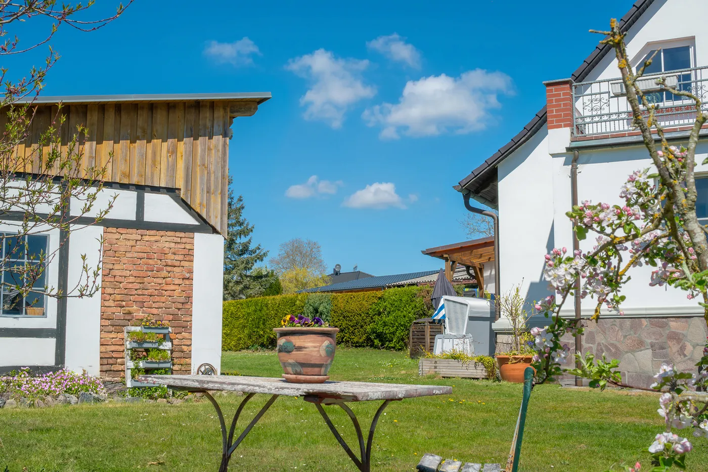 Garten am Ferienhaus Anna