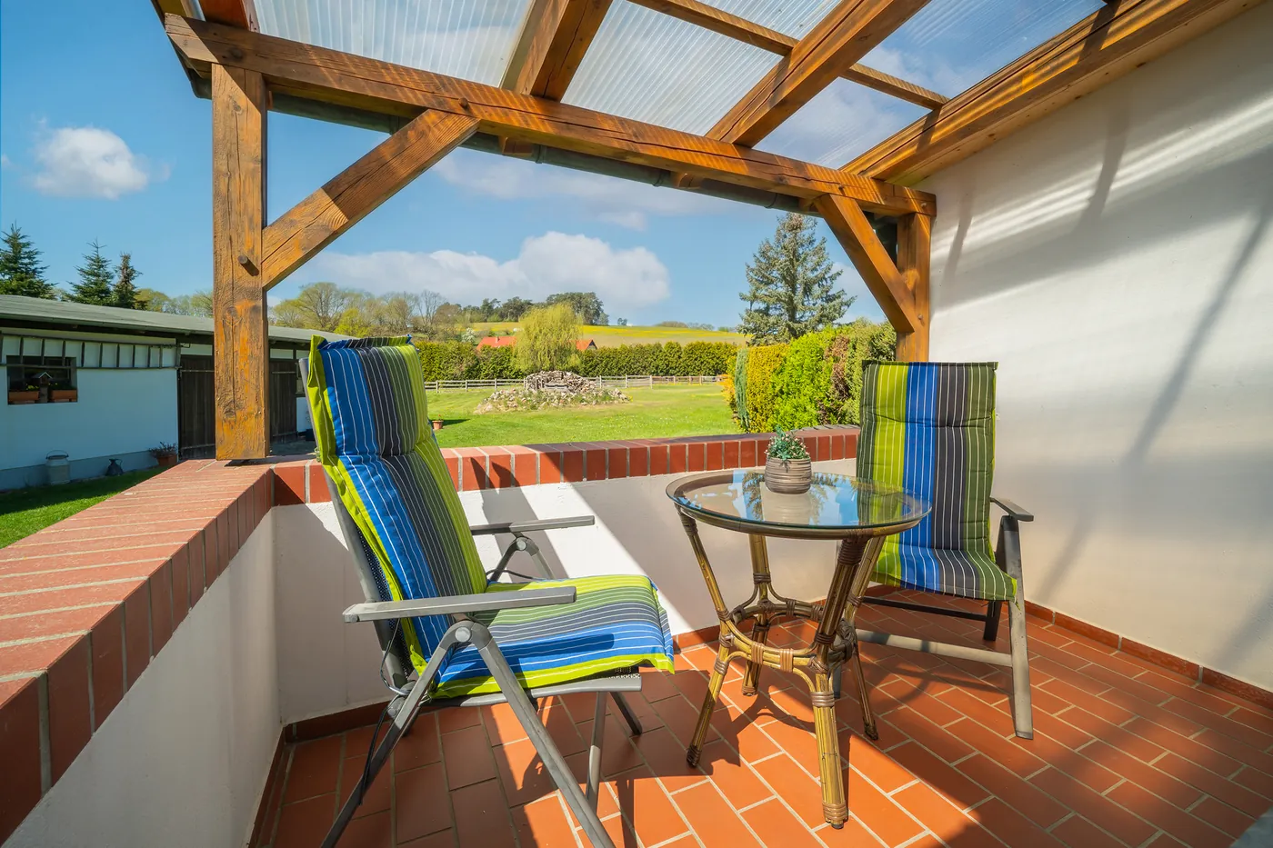 Sonnenterrasse am Ferienhaus Anna